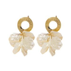 Pearlized Acrylic Flower Petal Earrings